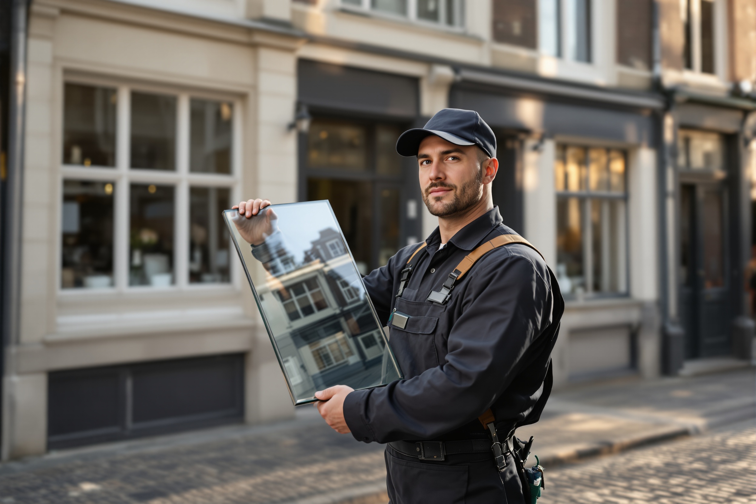 Vitrier à Jette remplaçant une vitre dans une maison résidentielle du quartier Miroir