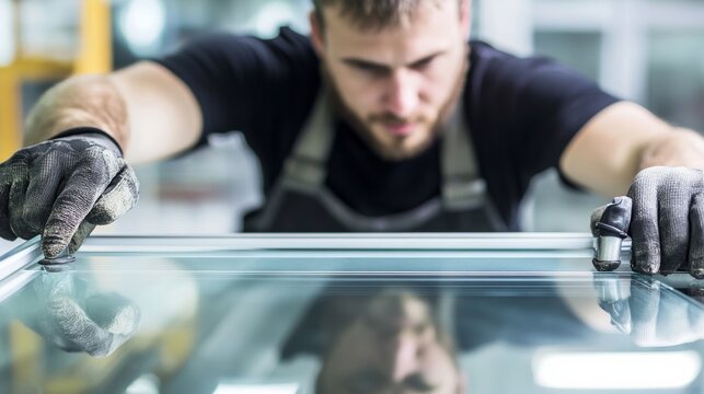 Enlèvement d'une vitre cassée dans une maison à Jette